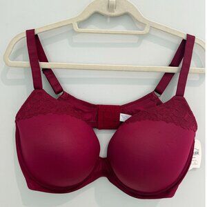 Secret Treasures Lifting Plunge Bra - Cranberry (46DD)- NWT